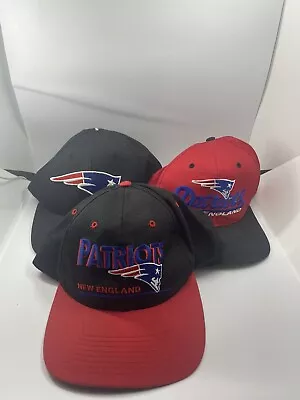 Lot Of 3 Vintage New England Patriots Hat Varies Conditions And Brands • $29