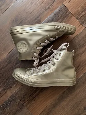 Converse Metallic High Top Counter Climate Water Repellant Gold Women’s Sz 7.5 • $44.99