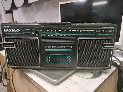 80's Vintage Magnavox D8060 Boombox AM/FM Radio Cassette Player/Recorder Tested • $36