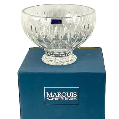 Marquis Waterford Crystal Sheridan 8 Inches Round Bowl Vertical Cuts Footed NWB • $49.99