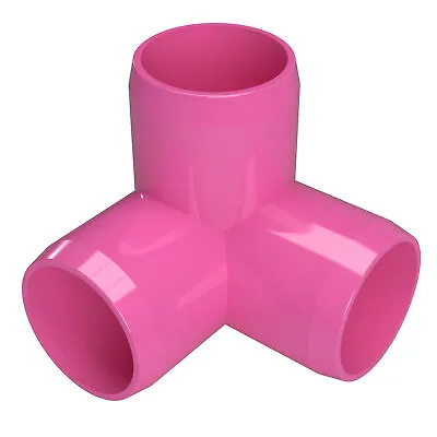 1  3-Way PVC Elbow Fitting Pink (4-PK) FORMUFIT Furniture Grade Made In USA • $17.99