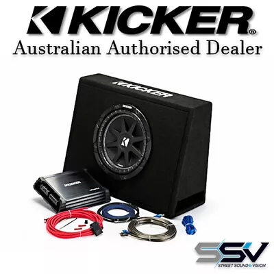 Kicker 44KKP210 Amp And 10  Slimline Sub Box Combo • $503