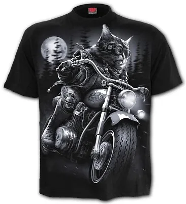 Gothic Clothing By Spiral -gothic 9 Nine Lives T-shirt Size Xl Bn Free Uk P&p • £18.95