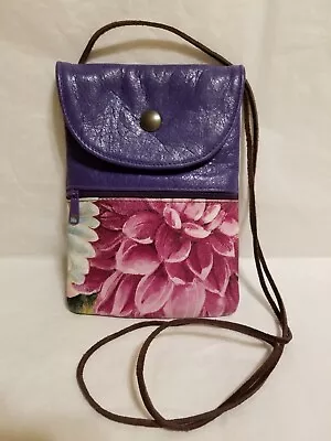 Vera Pelle Crossbody Italian Leather Mini Shoulder Bag Handbag Painted • $16.99