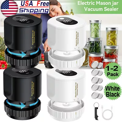 1-2PCS Mason Jar Vacuum Sealer Can Sealer Kit For Wide&Regular Mouth Mason Jar A • $21.98