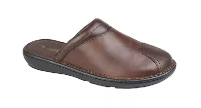 ROAMERS M024 Men's Comfort Summer Leather Padded Clogs Mules Sandals • £31.99