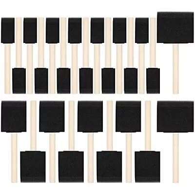 $10 • Buy 24 Pcs Foam Brush Set Foam Paint Brushes Wood Handle  (1 2 And 3)