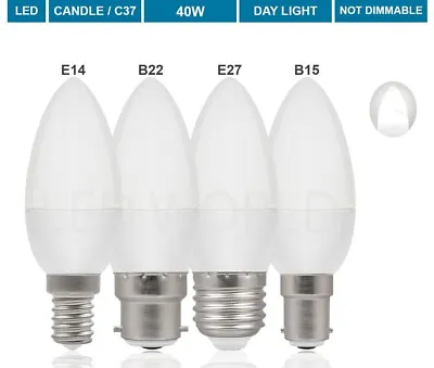 1-20 Pack Screw In Bayonet LED Candle Light Bulbs Energy Saver Warm Cool White • £6.99