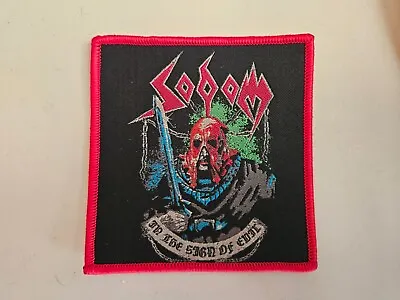 Sodom In The Sign Of Evil Sew On Red Border Woven Patch • $7.99