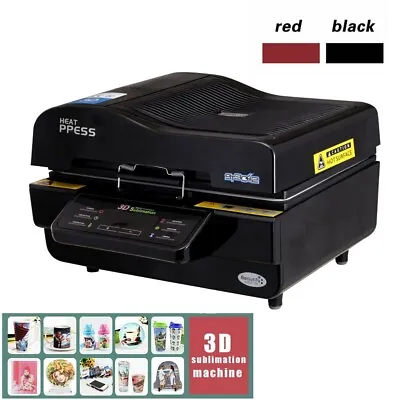 3D Vacuum Sublimation Heat Press Machine Kit For Phone Case Mug Cups Plate Print • $779.24