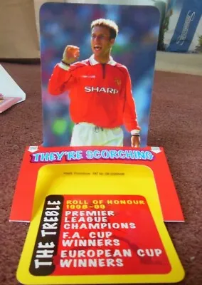 Rare Ronny Johnsen Manchester United Hot Pops Pop Up Trade Card 1999   • £0.99