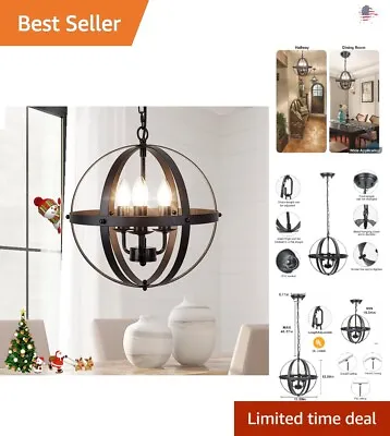 Vintage Industrial Pendant Hanging Light Fixtures - Retro Multi-Room Chandelier • $80.79