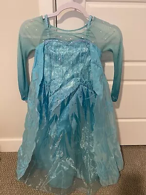 Disney Store Girls Frozen Elsa Princess Costume Dress Size 5/6 • $29.99