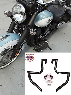 MATTE BLACK 2PC Highway Engine Guard Crash Bar Kawasaki Vulcan VN900D Classic US • $138