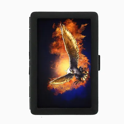 Hawk Cigarette Case D5 Metal Wallet Bird Of Prey Falconry Talons North America • $14.95