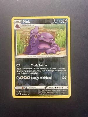 Pokemon TCG - Muk (Rare) 101/189 - Darkness Ablaze Rev Holo NM/Mint • £0.99