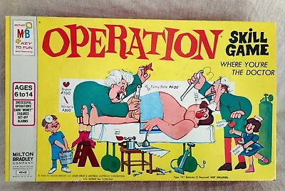 Rare Vtg 1965 OPERATION  Board Game MB 4545 SMOKING DOCTOR Cover. • $5