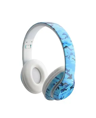 Wireless Bluetooth Stereo Blue Camo Headphones (HP-Blue Camo) • $24.95