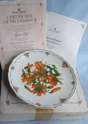 Bxd Royal Albert Queen Mothers Favourite Flowers Ltd Ed Plate - Tiger Lily +COA • £3.99