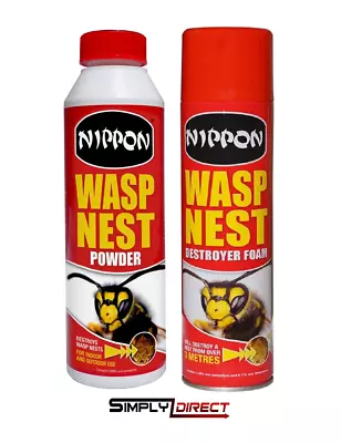 Nippon Wasp Nest Destroyer Foam Killer Spray Powder • £9.99