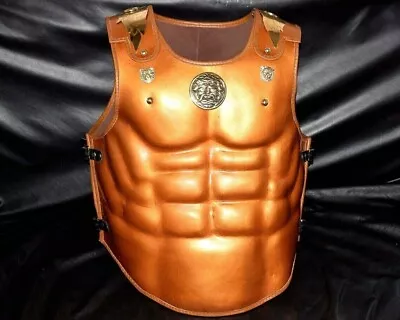 Greek Leather Muscle Cuirass Medieval Muscle Breastplate Roman Leather Armor • $147.60