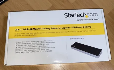 £217.99 • Buy DK30CH2DPPDU StarTech.com TRIPLE-4K MONITOR USB-C DOCK WINDOWS/MACBOOK - POWER D