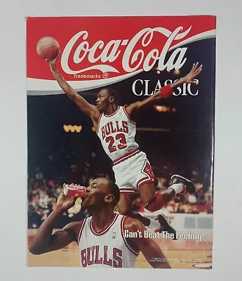 1980's Michael Jordan COCA COLA CLASSIC Basketball Colorful Vtg Poster Print Ad • $20