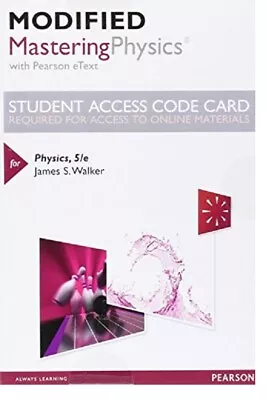 Modified Mastering Physics With Pearson EText Physics 5th Edition Access Code • $87.99