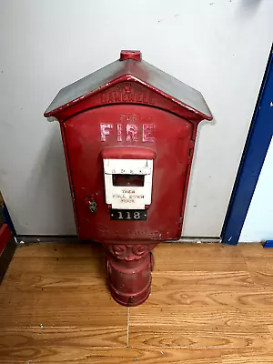 Vintage Gamewell Fire Alarm Box With Very Rare Pedestal And Key • $799.99