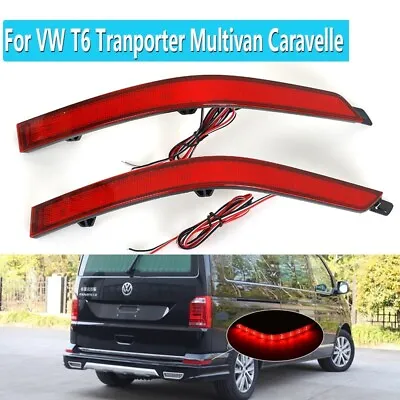 For VW Transporter T6 Multivan Caravelle LED Rear Bumper Reflector Brake Lights • $37.99