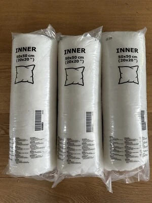 £0.99 • Buy 3 IKEA Inner Cushion Pads  50 X 50 Cm Brand New Unopened