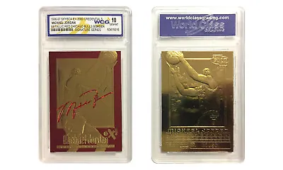 1996-97 Michael Jordan Skybox Ex-2000 Credentials 23k Gold Card Gem-mint 10 Red • $14.95