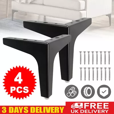 4Pcs Furniture Legs Metal For-Sofa Bed Cabinet Coffee Table Feet Chair Desk Foot • £10.89