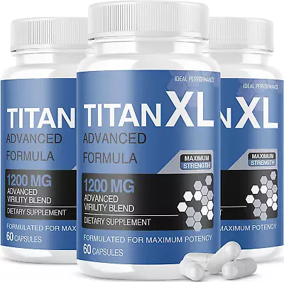 (3 Pack) Titan XL Supplements Pills (180 Capsules) • $44.95