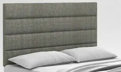 Luxury 51  Upholstered Headboard Linen Fabric Floor Standing Divan Bed Headboard • £199.96