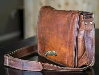 Bag Cross Body Laptop Briefcase Men's Real Handmade Leather Messenger Shoulder  • $46.06