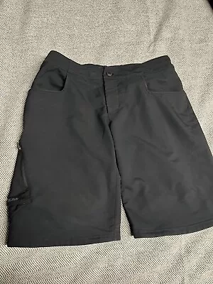 Pre-owned Pearl Izumi Mountain Bike Cycling Shorts Mens M Black No Inner Short • $13