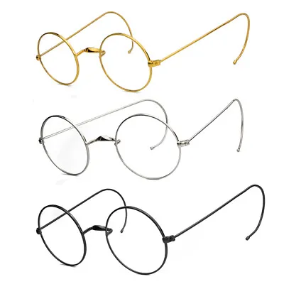 Rimmed Eyeglass Frames Spectacles Wire Round Antique Vintage Rx Glasses K309 • $24.29