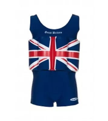 BEVERLY KID UV Floating SWIMMING Swimsuit - Union Jack - 104 Cm NEW IN BOX BAG  • £14.99