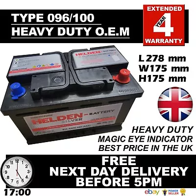 Ford Mondeo Diesel Car Battery 096 100 12v Heavy Duty Sealed 1.8 2.0 Td Tdci ££ • £69.99