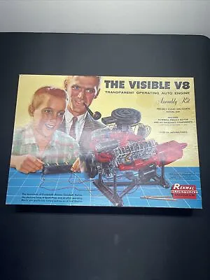 Vintage 1960s Renwal Model The Visible V8 Engine Model Assembly Kit 802 1298 • $175