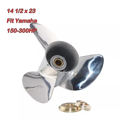 3X14 1/2X23 SS Boat Propeller For Yamaha Engine 150-300HP OEM 66K-45974-B0-00 • $467.65