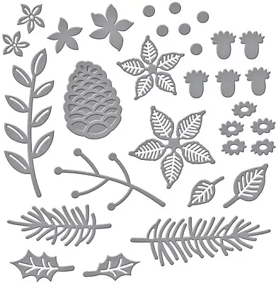 $52.25 • Buy Spellbinders Christmas Blooms Tis The Season Collection Metal Etched Dies