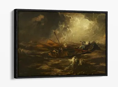 Anton Romako Sea Storm -float Effect Canvas Wall Art Print • £24.99
