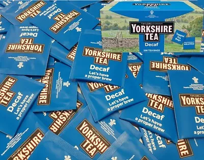 Yorkshire Tea Decaf Individually Wrapped Tagged Envelope One Cup Tea Proper Brew • £14.99