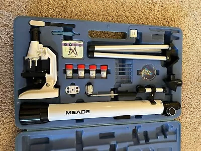 Meade Combination 40az-p Telescope & 900x Microscope Kit With Hard Travel Case • $45