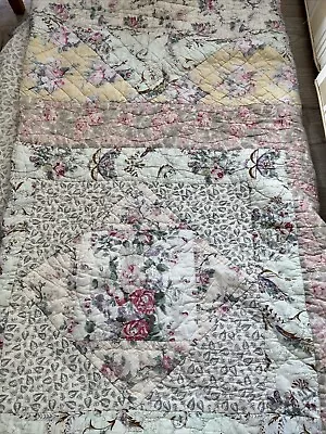 £64.35 • Buy Patchwork Quilted Bedspread King Size  224x246cmShabby Chic By DAMASK  Two Sided