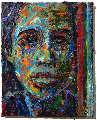 Portrait Oil█painting█outsider█impressionist█art█signed Abstract Original Unique • £385.51