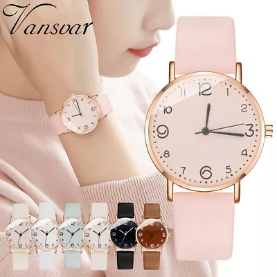 Watch Watch Quartz Women's Newv Leather Strap Casual Band Wrist Analog Women's • $9.52