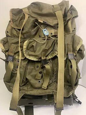 Vintage US Military Nylon Field Pack Backpack W/ Metal Frame • $99.95